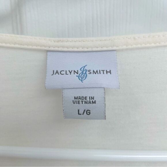 Jaclyn Smith Two in One Off White Crochet Sweater and Tank Top Women’s Size L - Picture 4 of 4